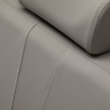 Gabbiano Athena Friseurstuhl Grau — Detailaufnahme Sitz