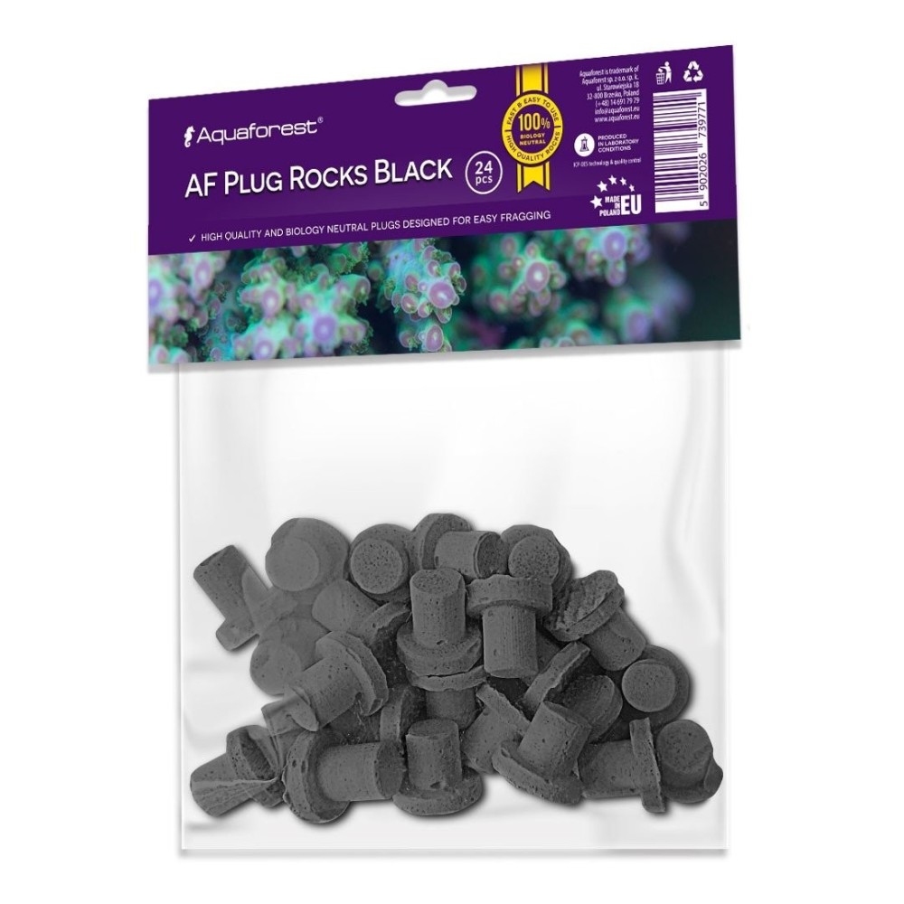 AquaForest AF Plug Rocks Black 24pcs. Rådgivning står
