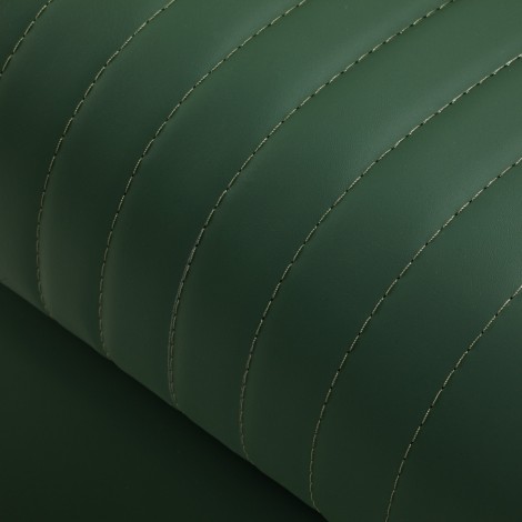 Gabbiano Visionerio kappersstoel groen met chromen frame — detail zitvlak