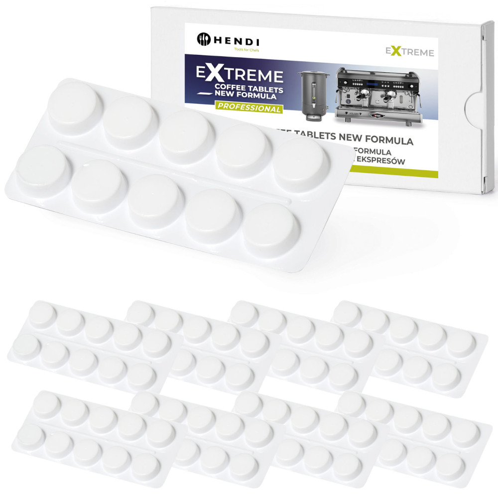 Comprimidos Middleage para máquinas de lavar roupa para máquinas de café térmicas 400 pcs. - Hendi 976647