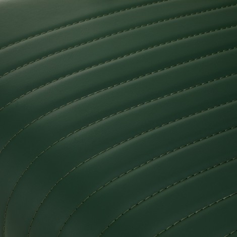 Kadernícke kreslo Gabbiano Visionerio zelené s chrómovým rámom — detail sedadla