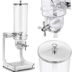 Dispenser-dispenser voor rijstblaadjes snoep helder roestvrij 3,5 l