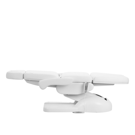 Azzurro Lux kozmetička stolica s 3 motora bijela — bočni pogled