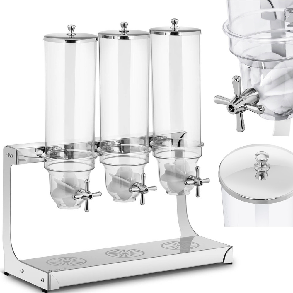 Dispensador Dispensador para Pétalas de Arroz Candy Transparente Triplo 10.5 L