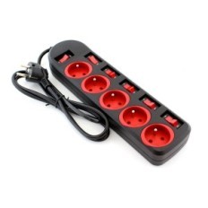 1.5m extension cord with a strip for 5 entries.