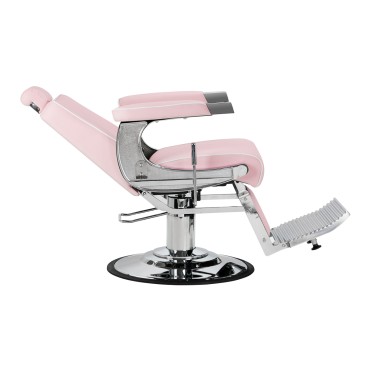 Gabbiano Visionerio kappersstoel roze chroom frame — zijaanzicht