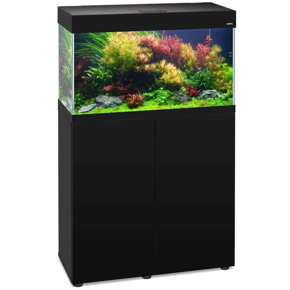 AQUAEL OPTI SET 125 LED Black Aquarium Set + kapp