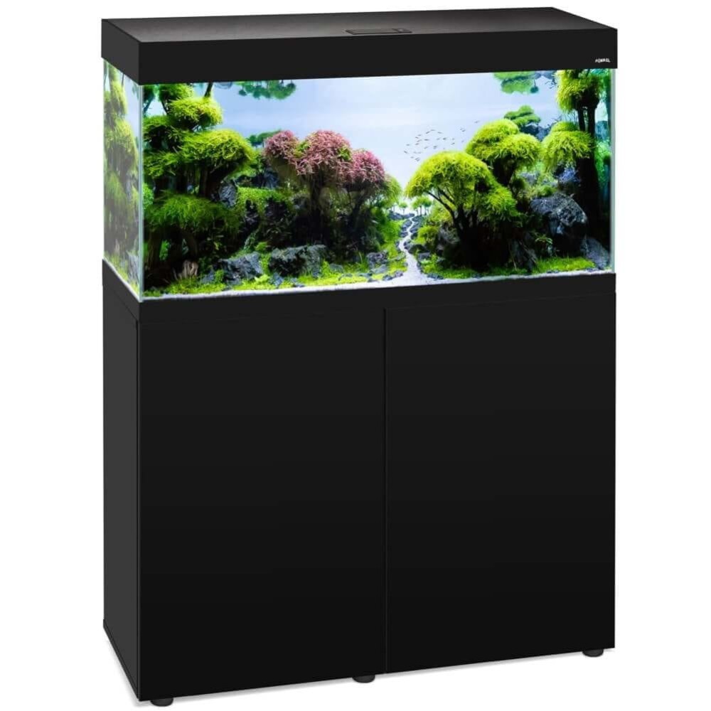 Aquael Opti Set 200 LED Black Aquarium Kit + kabinet