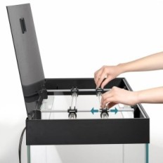 Aquael OPTI SET 200 LED melnā akvārija komplekts + skapis