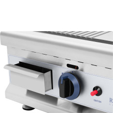 Gasgrill Dual Smooth-rostfritt stål Petroleum på naturgas 2x 3,1 kW 0,02 bar 60 x 40 cm