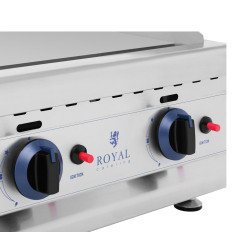 Gasgrill Dual Smooth-roestvrij staal Petroleum op aardgas 2x 3.1 kW 0,02 bar 60 x 40 cm