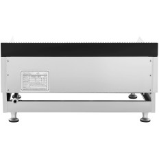 Petróleo de aço inoxidável duplo de grade a gás em gás natural 2x 3.1 kw 0.02 bar 60 x 40 cm