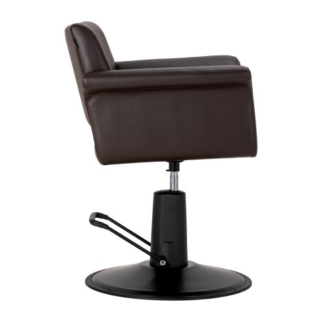Gabbiano Lucca Friseurstuhl braun — Seitenansicht