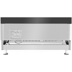 Gassgrill Dual Glatt Rustfritt Justerbar Naturgass 2x 3.1 KW 0,02 Bar 60 x 40 cm