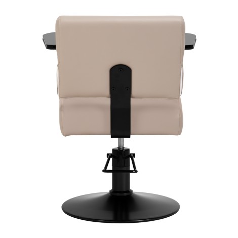 Fauteuil de coiffure Hair System Jet Latte beige avec vérin hydraulique — vue arrière