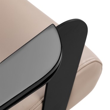 Poltrona da Parrucchiere Hair System Jet Latte Beige — primo piano del bracciolo