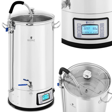 Pannkedja för produktion av öl med professionell timer av rostfritt stål LCD 3000 i 50 l