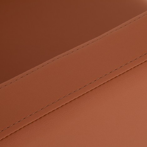 Fauteuil de coiffure Gabbiano Vitoria marron — gros plan assise