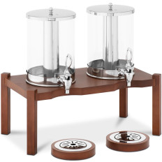 Dispensador dispensador para sucos de bebidas limonada dupla resfriada com base em 2x 7 l