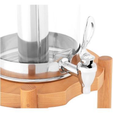 Distributeur de boissons réfrigéré pour jus et limonade sur base en bois de 7 l.