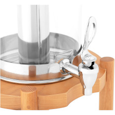 Distributeur de boissons réfrigéré pour jus et limonade sur base en bois de 7 l.