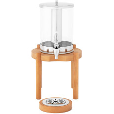 Dispenser Dispenser cooled to beverages Lemonade juice on a wooden base 7 l