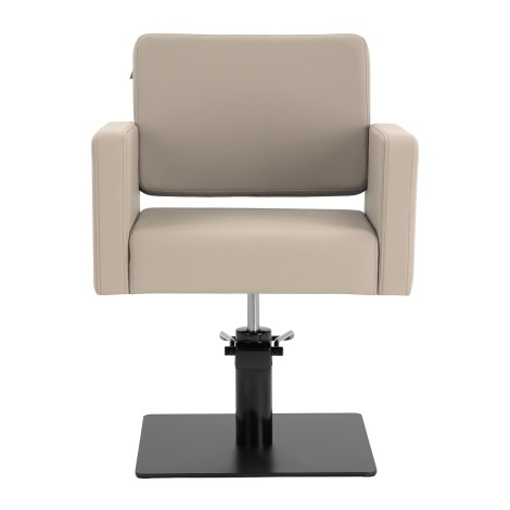 Gabbiano Vitoria hairdressing chair grey-beige — front view