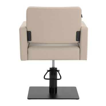 Gabbiano Vitoria hairdressing chair grey-beige — rear view