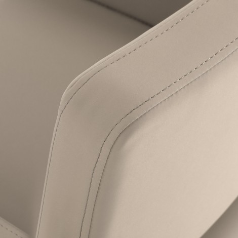 Gabbiano Vitoria kappersstoel grijs-beige — detail armleuning