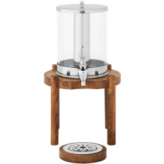 Distributore di distributori per succhi di bevande con sistema di raffreddamento su una base di legno 7 L