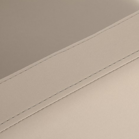 Fauteuil de coiffure Gabbiano Vitoria gris-beige — gros plan surface