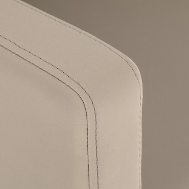 Gabbiano Vitoria kappersstoel grijs-beige — detail rugleuning