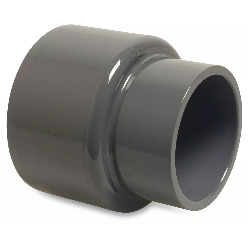 PVC reduction muff 90/75 mm x 50 mm