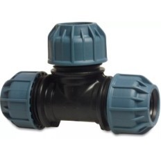 TEE 90 * PP 20mm Abrazadera 10bar Black-Blue