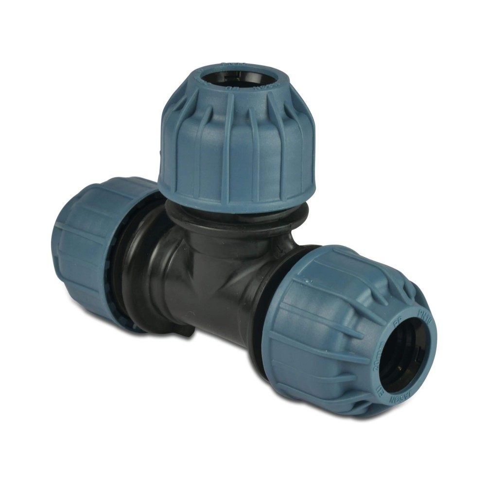 JASON TEE 90 ° PP 25MM CLAMP 10 BAR