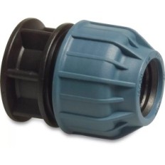 PP 32mm dangtelio gnybtas 10bar juoda ir mėlyna