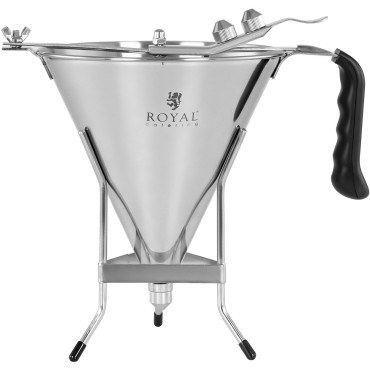 Pistola Dispensador para Molhos De Aço Inoxidável + Stand 3 Bicos 1,8 L