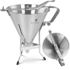 Dispensador de pistola para molhos de creme em suporte de aço inoxidável + 3 bicos 1,8 l