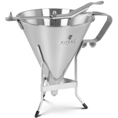 Dispensador de pistola para salsas de crema en soporte de acero inoxidable + 3 boquillas 1.8 l