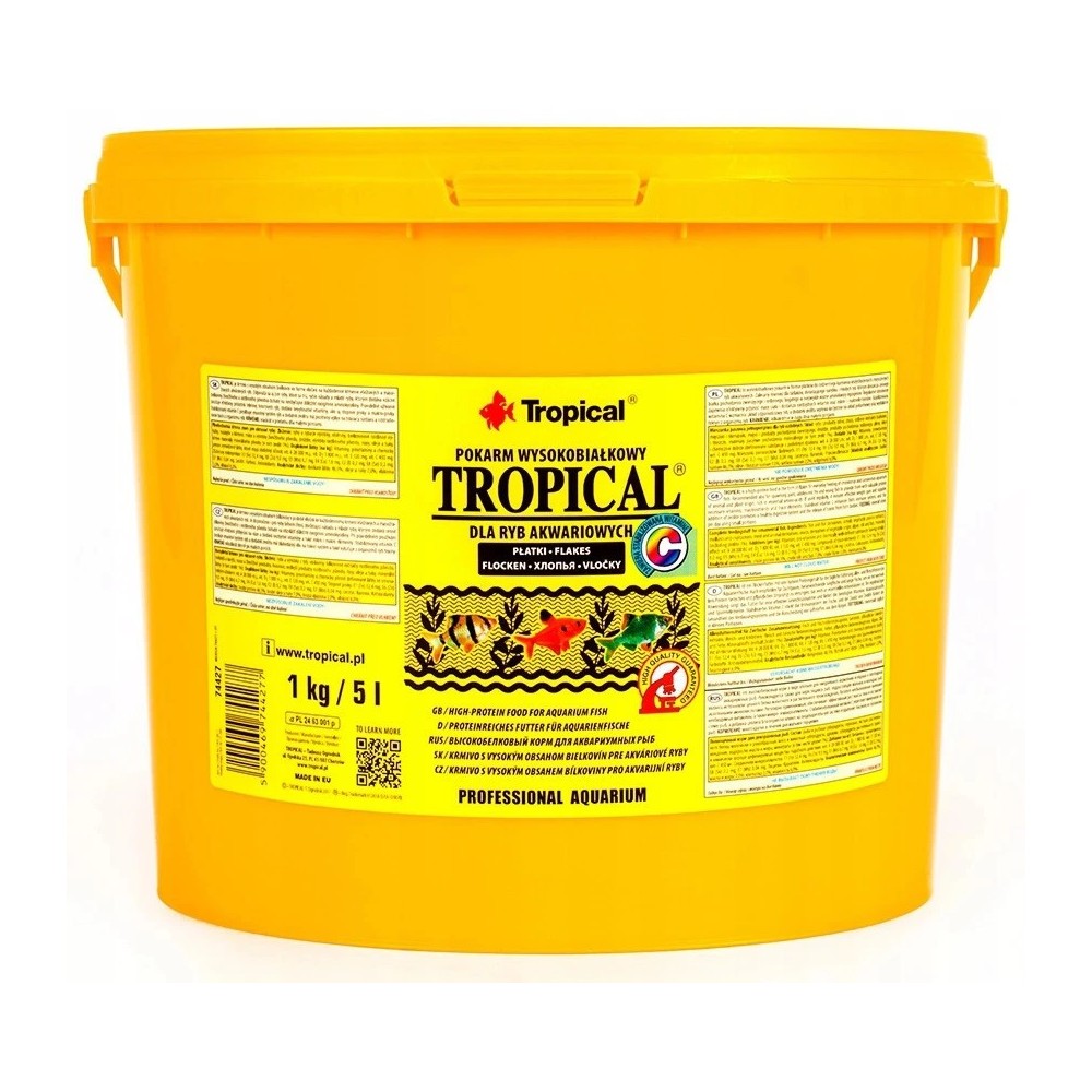 Tropiniai aukšto baltymų maistas 5L / 1kg