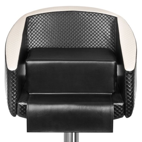 Siège enfant noir pour fauteuil de barbier — vue de face