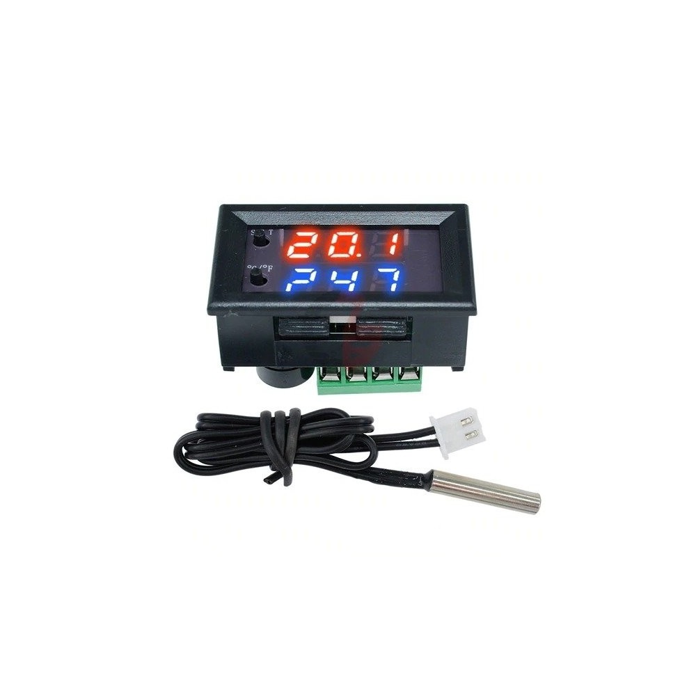 12V termostat W2 -50 ° C do 110 ° C crveno-plava s regulatorom temperature