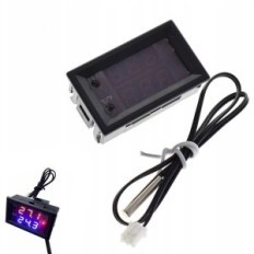 12V Termostat W2 -50 ° C až 110 ° C Červená modrá s regulátorom teploty