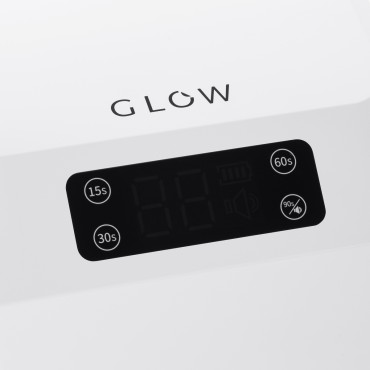 Glow 112 UV LED -kynsilamppu — lähikuva merkinnästä