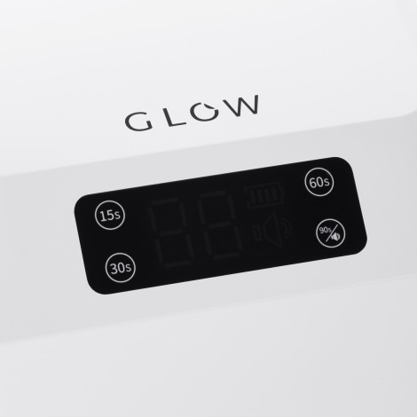 Glow 112 UV LED -kynsilamppu — lähikuva merkinnästä