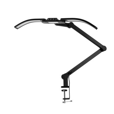 Glow L05 manicure behandel lamp gebogen voor tafelblad zwart — zijaanzicht