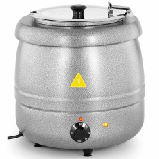 Kociołek-termos voor elektrische soep met cool-touch 400 in 10 l 35-80C zilver