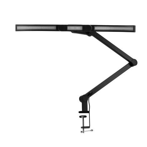 Glow L05 stolová manikúrová lampa s ohnutou hlavou čierna — bočný pohľad