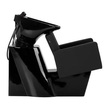 Gabbiano Vitoria svart professionell hårtvättsstation — sidosida