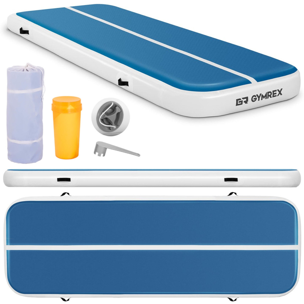 Mattress mattress aerobatic gymnastic path 3 m blue-white